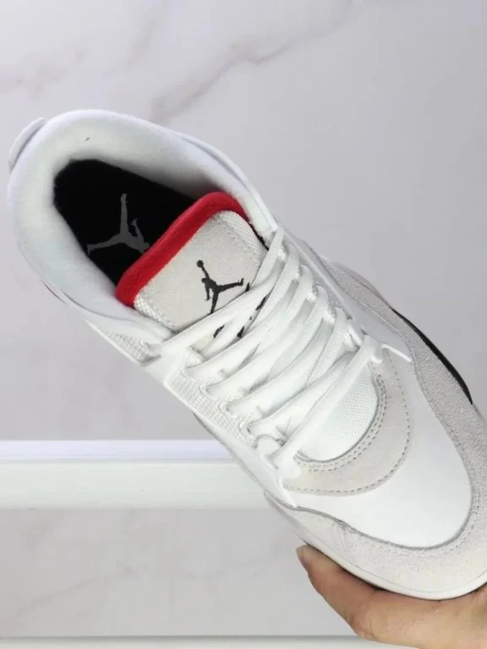 Men's Air Jordan 4 RM Shoes - White Fire Red FQ7939-102